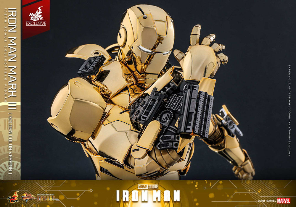 Iron Man Movie Masterpiece Diecast 1/6 Iron Man Mark III (Gold Color Version) Hot Toys Exclusive HOT TOYS - Smalltinytoystore