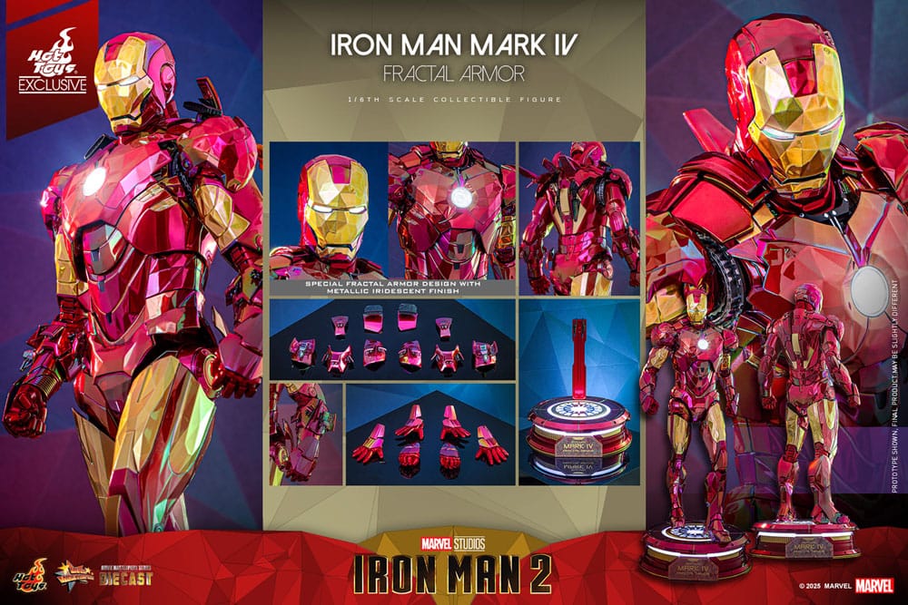 Iron Man Movie Masterpiece Diecast 1/6 Iron Man Mark VI (Fractal Armor) Hot Toys Exclusive HOT TOYS - Smalltinytoystore