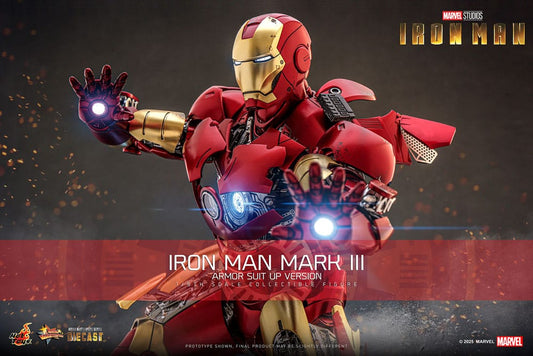 Iron Man Movie Masterpiece Diecast Actionfigur 1/6 Iron Man Mark III (Armor Suit Up Version) 32 cm - Smalltinytoystore