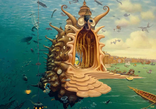 Jacek Yerka Puzzle Harbor (1000 Teile) - Smalltinytoystore