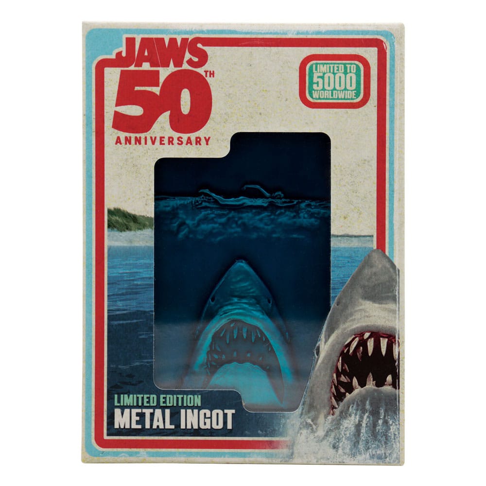 Jaws Metallbarren 50th Anniversary Poster Limited Edition - Smalltinytoystore