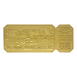 Jaws Replik 1/1 50th Anniversary Regatta Ticket 24k Gold Plated - Smalltinytoystore