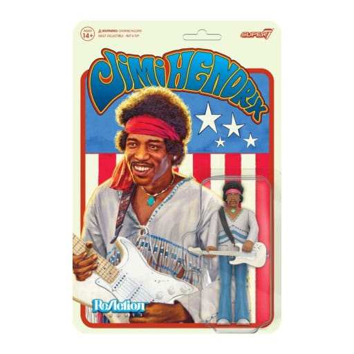 Jimi Hendrix ReAction Actionfigur Jimi Hendrix (Festival) 10 cm - Smalltinytoystore
