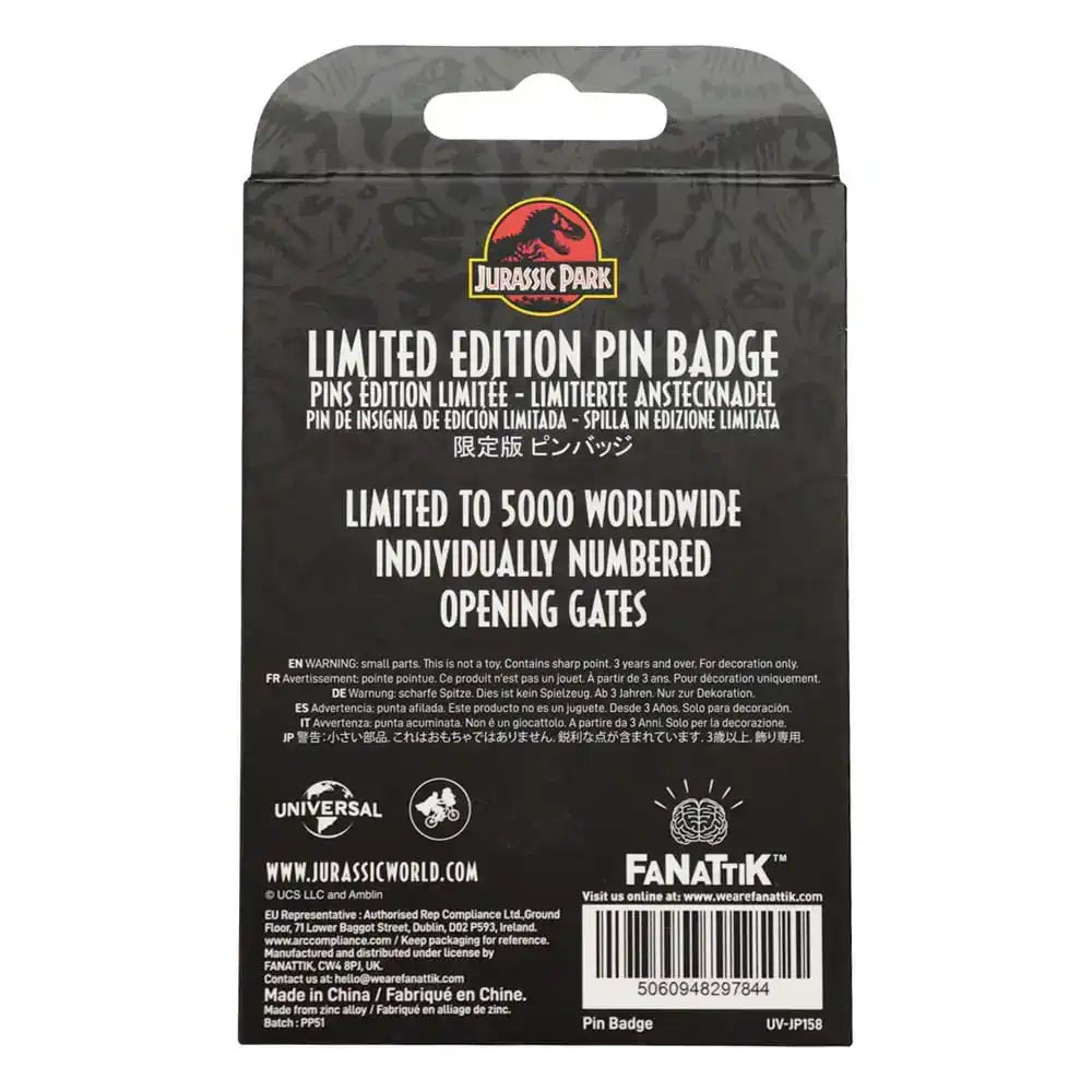 Jurassic Park Ansteck-Pin Gates Hinged - Smalltinytoystore