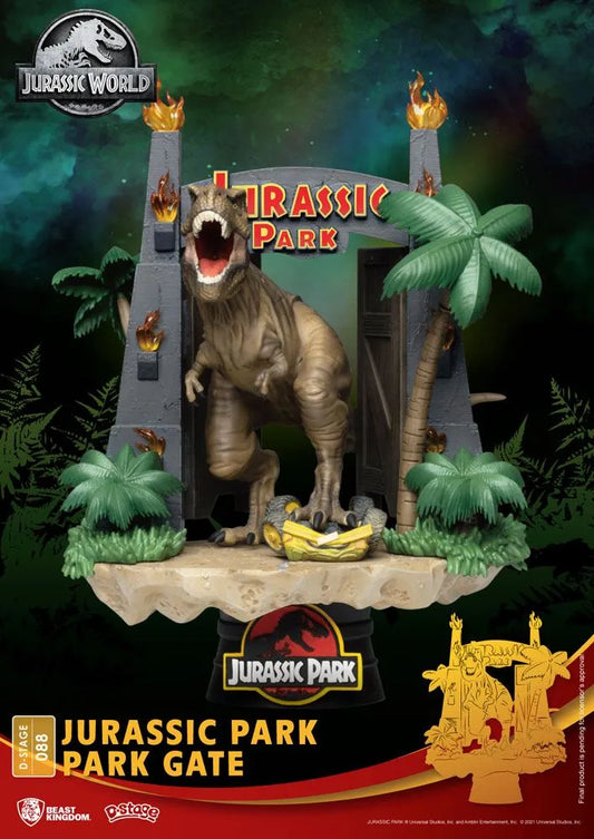 Jurassic Park D-Stage PVC Diorama Park Gate 15 cm reproduktion - Smalltinytoystore