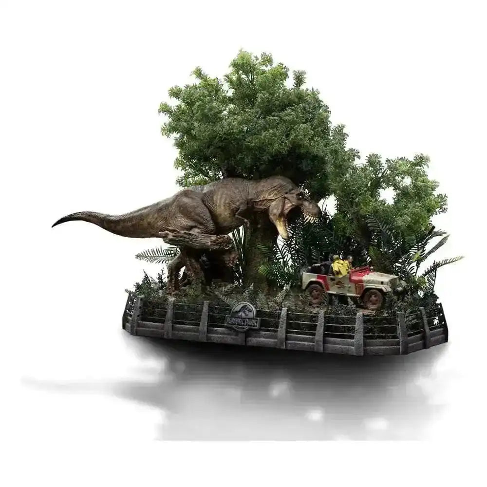 Jurassic Park Demi Art Scale Statue 1/20 T-Rex Chase - Smalltinytoystore