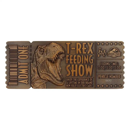 Jurassic Park Replik 1/1 Feeding Show Ticket - Smalltinytoystore