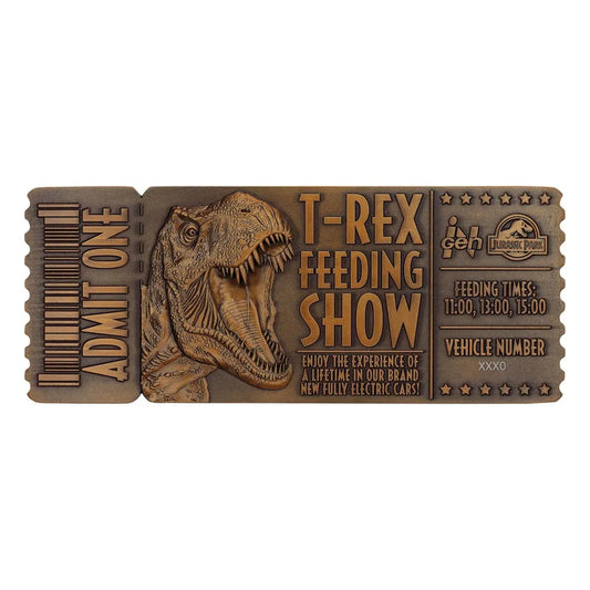 Jurassic Park Replik 1/1 Feeding Show Ticket - Smalltinytoystore