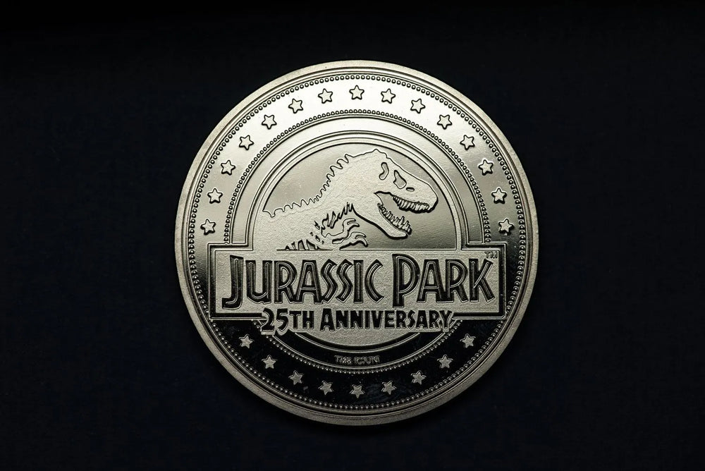 Jurassic Park Sammelmünze 25th Anniversary T-Rex Silver Edition - Smalltinytoystore