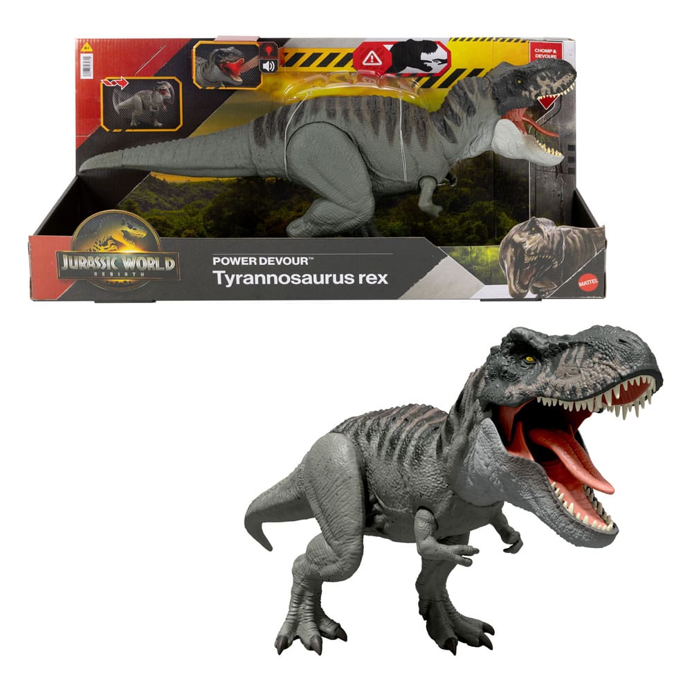 Jurassic World: Die Wiedergeburt Actionfigur mit Sound Power Devour Tyrannosaurus Rex 21 cm - Smalltinytoystore