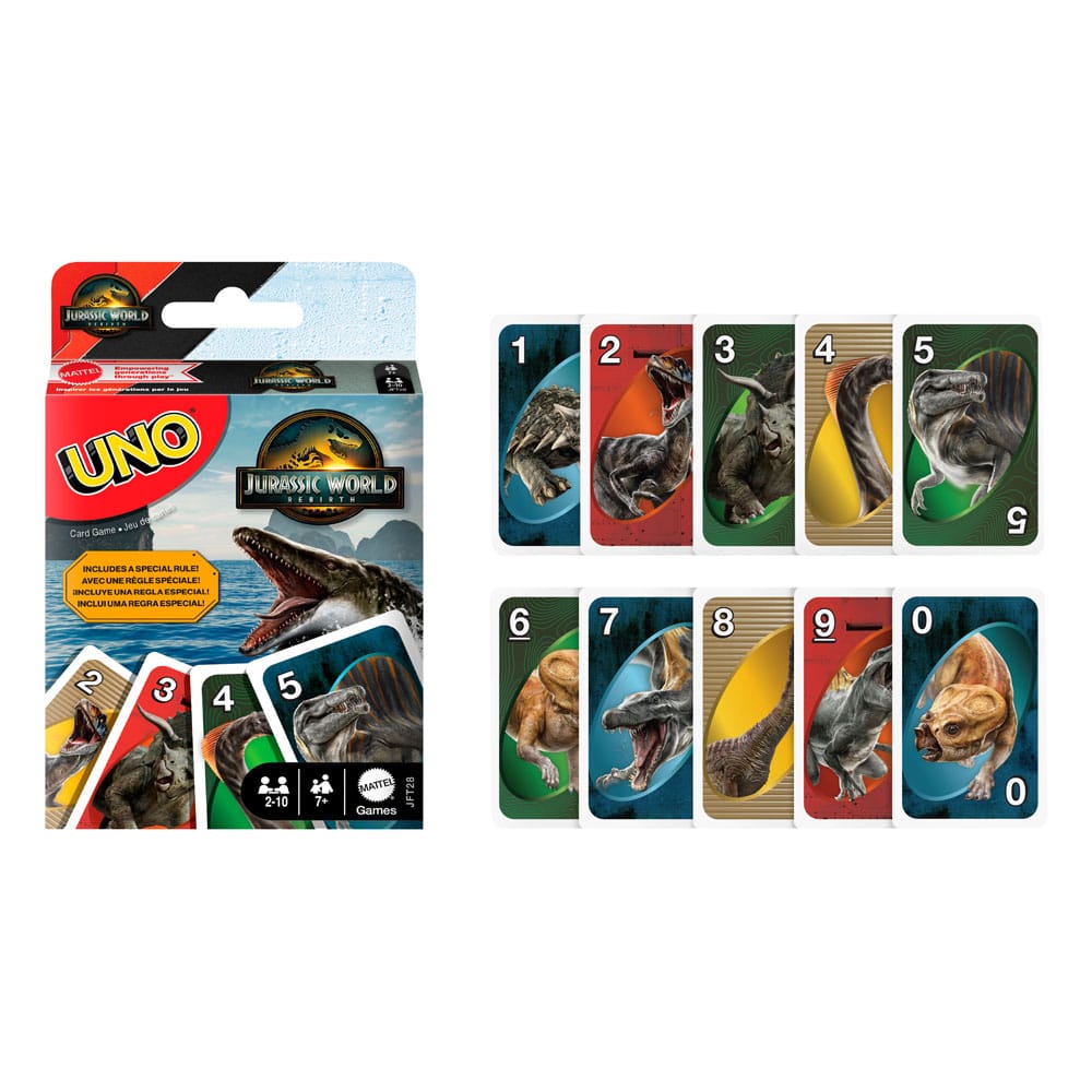 Jurassic World: Die Wiedergeburt UNO Kartenspiel - Smalltinytoystore