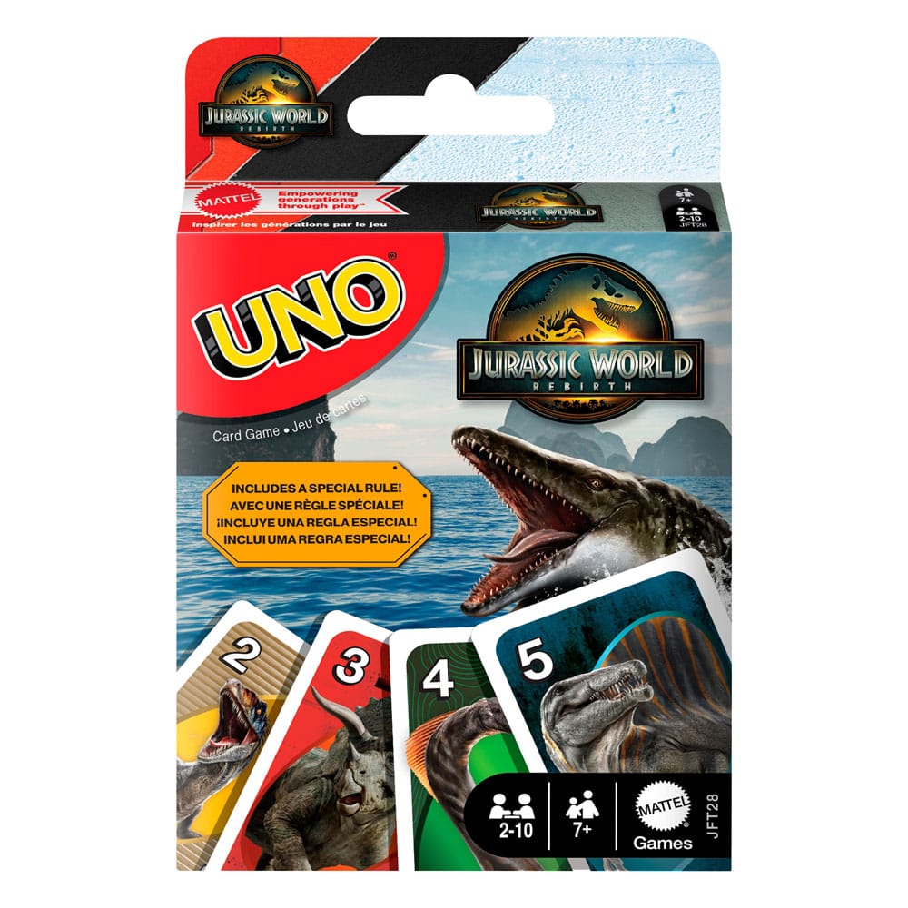 Jurassic World: Die Wiedergeburt UNO Kartenspiel - Smalltinytoystore