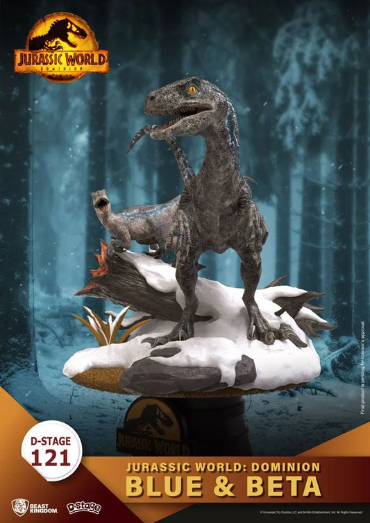 Jurassic World: Ein neues Zeitalter D-Stage PVC Diorama Blue & Beta 13 cm reproduktion - Smalltinytoystore