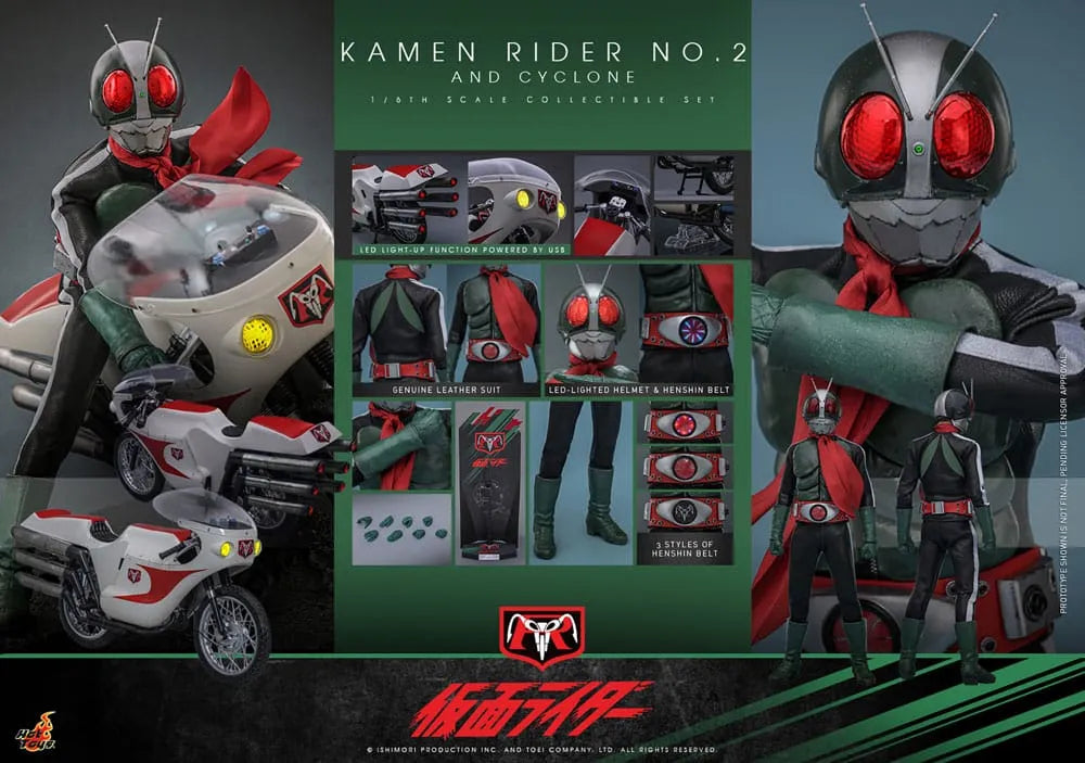 Kamen Rider 1/6 Kamen Rider No. 2 und Cylone HOT TOYS - Smalltinytoystore