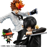 Katekyo Hitman Reborn! G.E.M. Serie PVC Statue Tsunayoshi Sawada & Kyoya Hibari & Reborn Set 21 cm - Smalltinytoystore