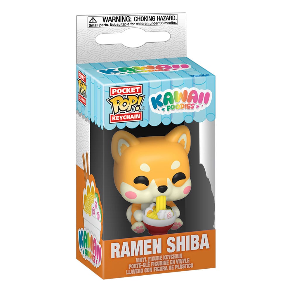 Kawaii Foodies Pocket POP! Vinyl Schlüsselanhänger 4 cm Ramen Shiba Display (12) - Smalltinytoystore
