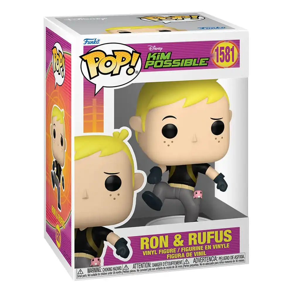 Kim Possible POP! Vinyl Figur Ron w/Rufus 9 cm - Smalltinytoystore