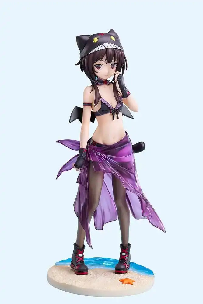 KonoSuba: An Explosion on This Wonderful World! Statue 1/7 Megumin Chomusuke Swimsuit Ver. 22 cm - Smalltinytoystore