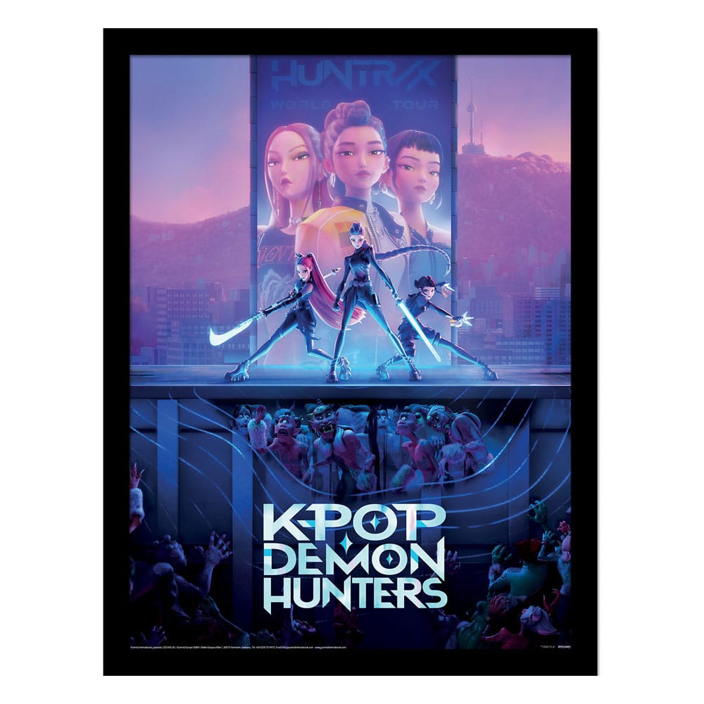 KPop Demon Hunters Collector Print Poster im Rahmen Movie Key Art - Smalltinytoystore