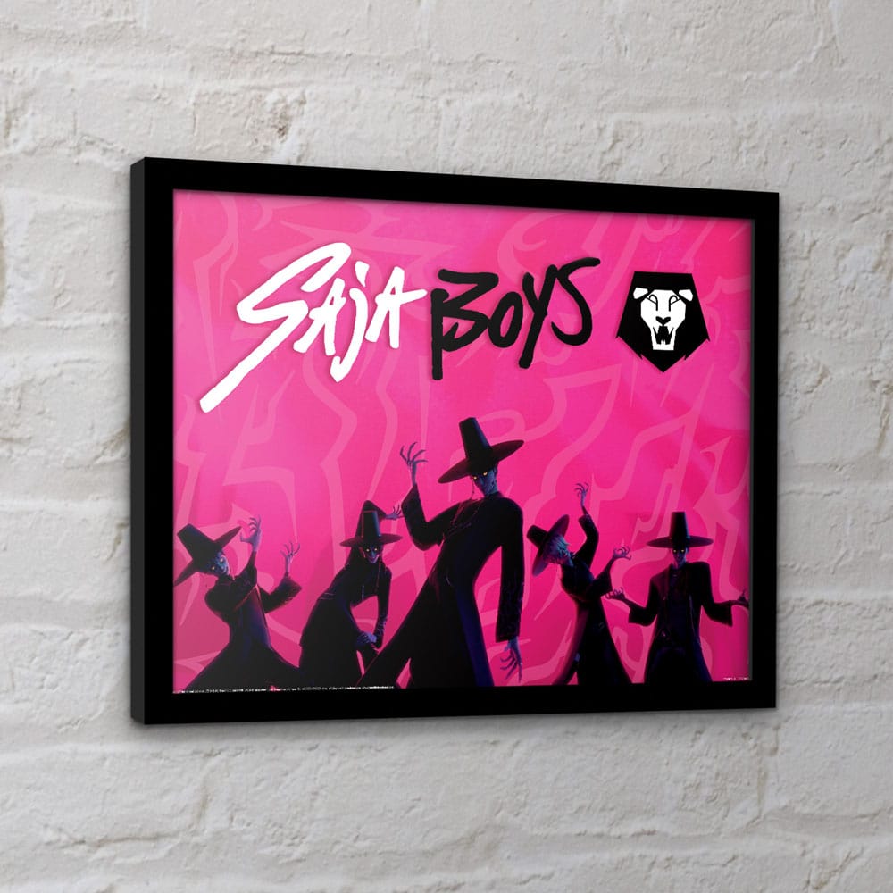 KPop Demon Hunters Collector Print Poster im Rahmen Saja Boys Idol - Smalltinytoystore