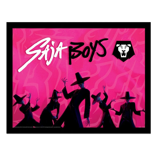 KPop Demon Hunters Collector Print Poster im Rahmen Saja Boys Idol - Smalltinytoystore