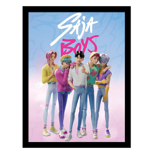 KPop Demon Hunters Collector Print Poster im Rahmen Saja Boys - Smalltinytoystore