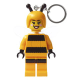 LEGO Minifigures Schlüsselanhänger mit Leuchtfunktion Bienen Mädchen 8 cm - Smalltinytoystore