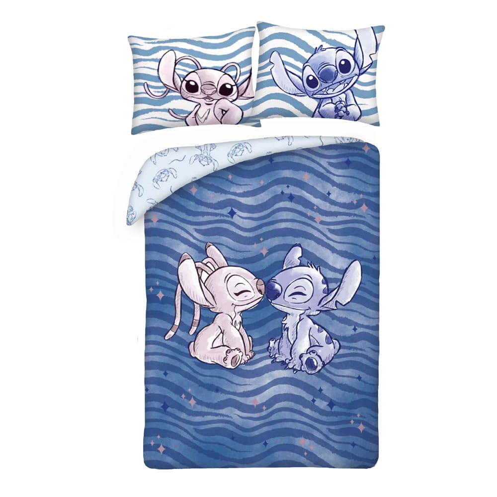Lilo & Stitch Bettwäsche Stitch & Angel Waves 140 x 200 cm / 70 x 90 cm - Smalltinytoystore
