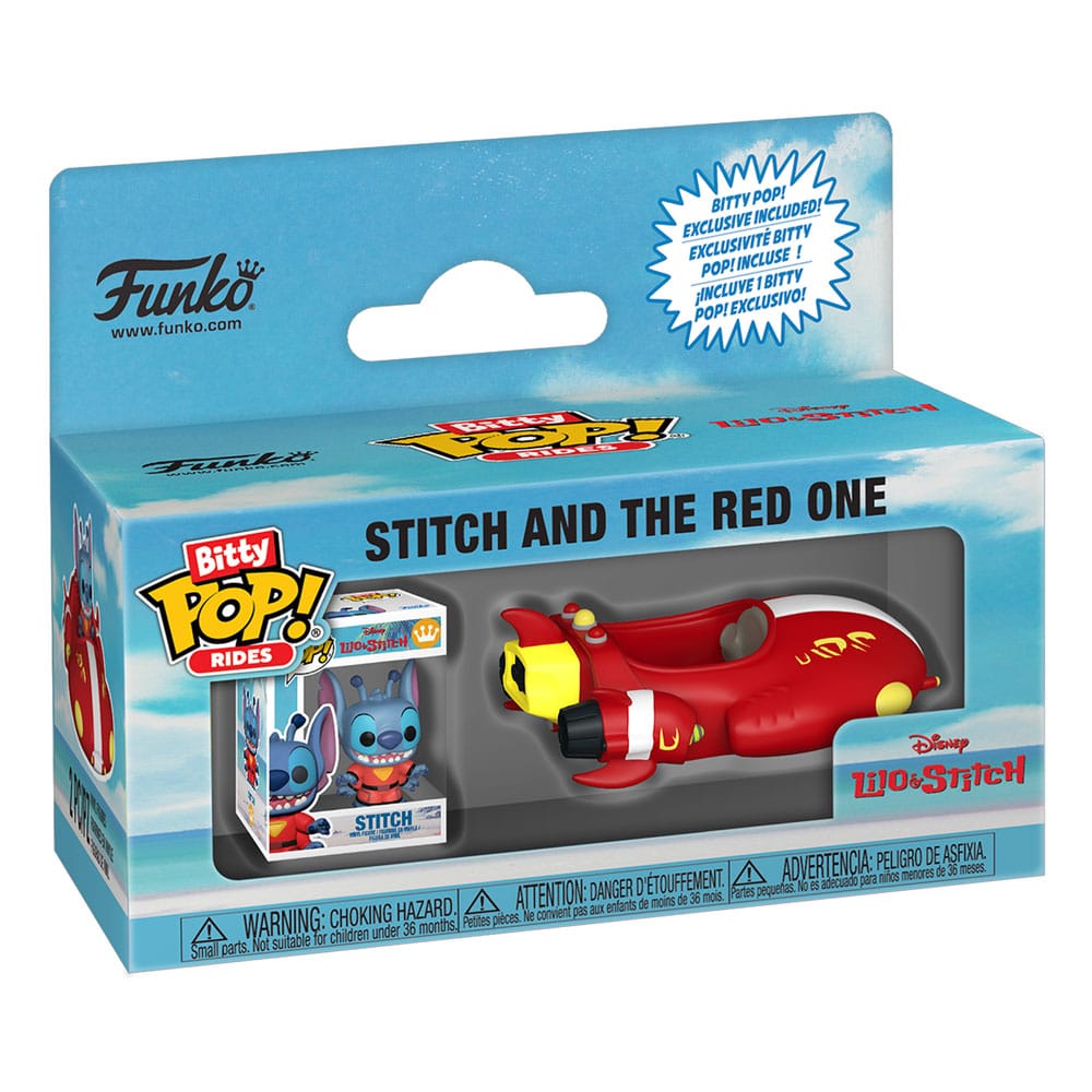 Lilo & Stitch Bitty POP! Rides Vinyl Figur Stitch and The Red One - Smalltinytoystore
