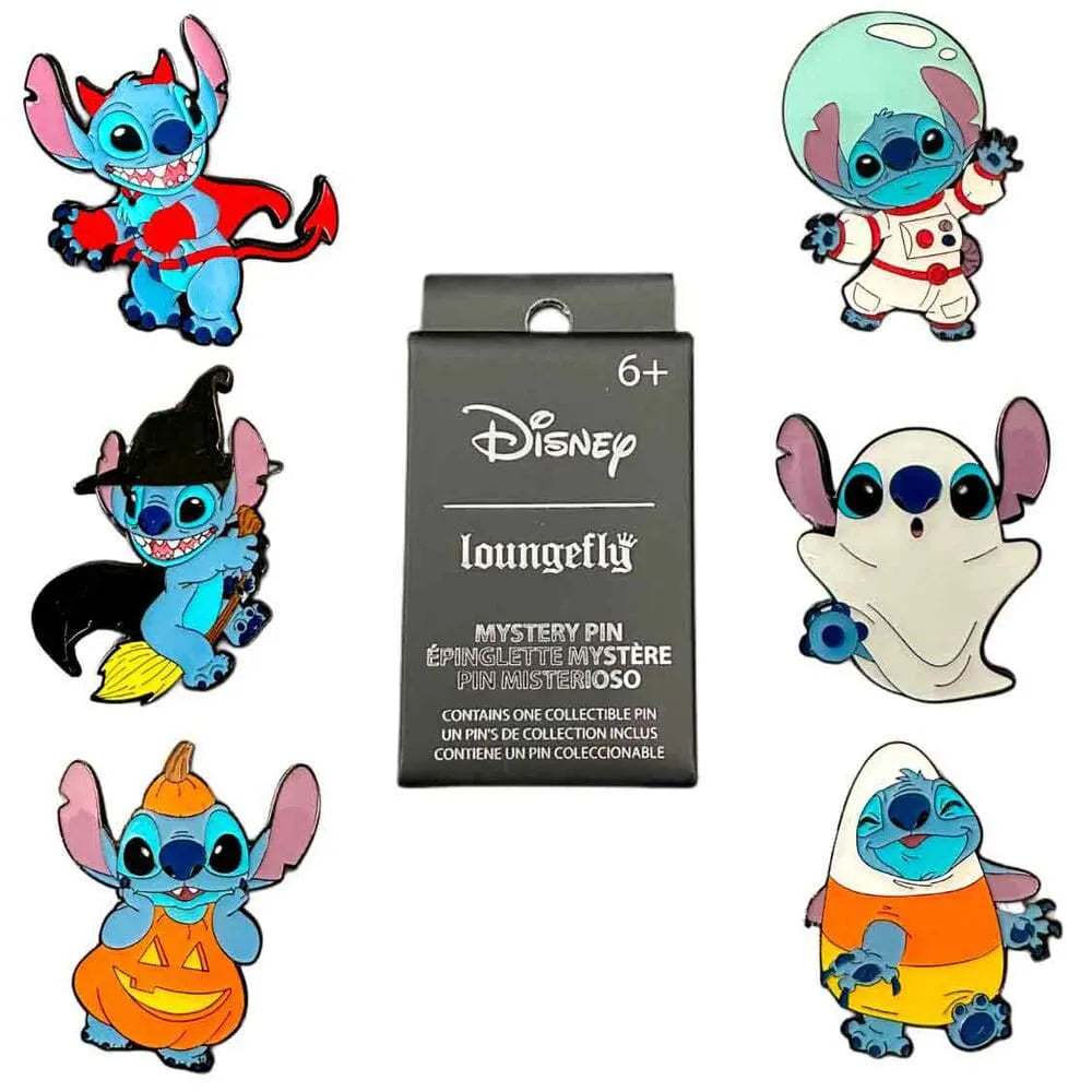 Lilo & Stitch by Loungefly Ansteck-Pins Blind Box Halloween Display (12) - Smalltinytoystore