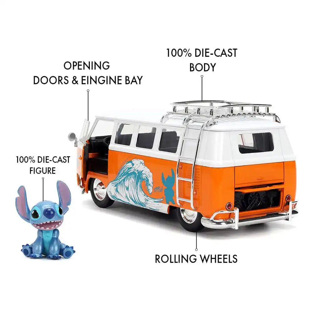 Lilo & Stitch Diecast Modell 1/24 1961 VW Bus Stitch - Smalltinytoystore