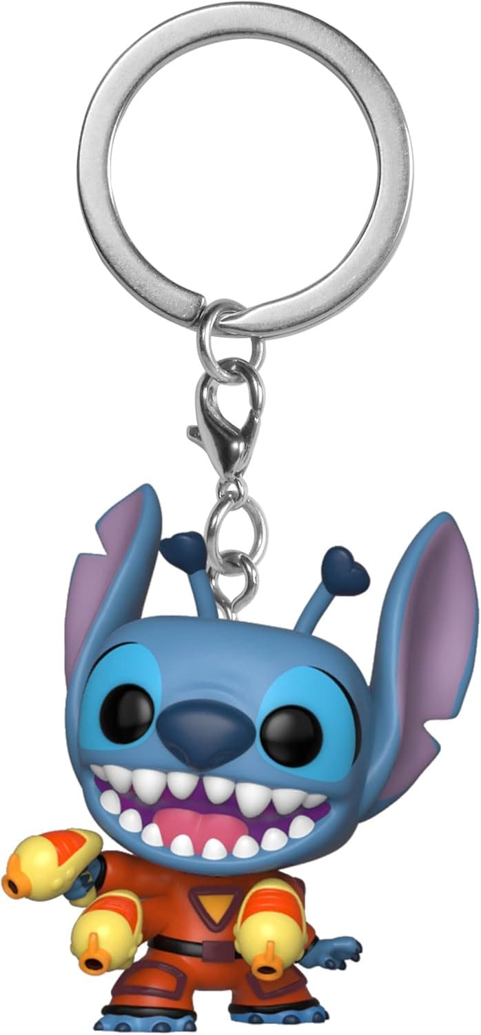 Lilo & Stitch POP! Vinyl Schlüsselanhänger 4 cm Stitch w/ Blaster Display (12) - Smalltinytoystore