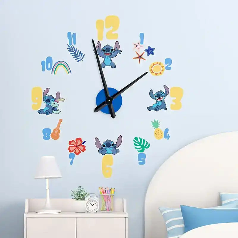 Lilo & Stitch selbstklebende Wanduhr Stitch - Smalltinytoystore