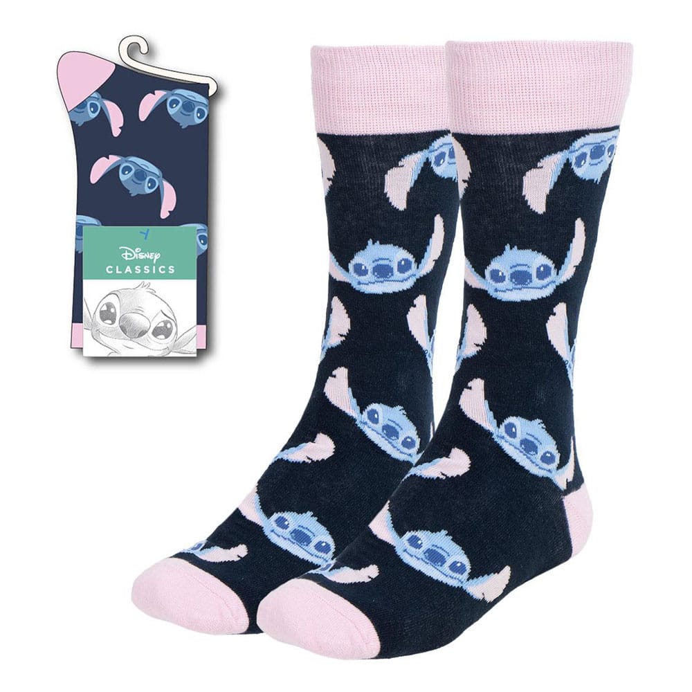 Lilo & Stitch Socken Stitch´s Face Rosa 36-43 - Smalltinytoystore