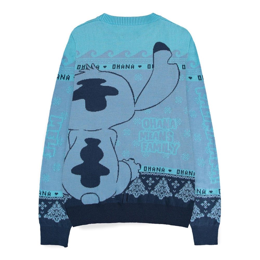 Lilo & Stitch Sweatshirt Christmas Jumper Stitch Blue Größe M - Smalltinytoystore