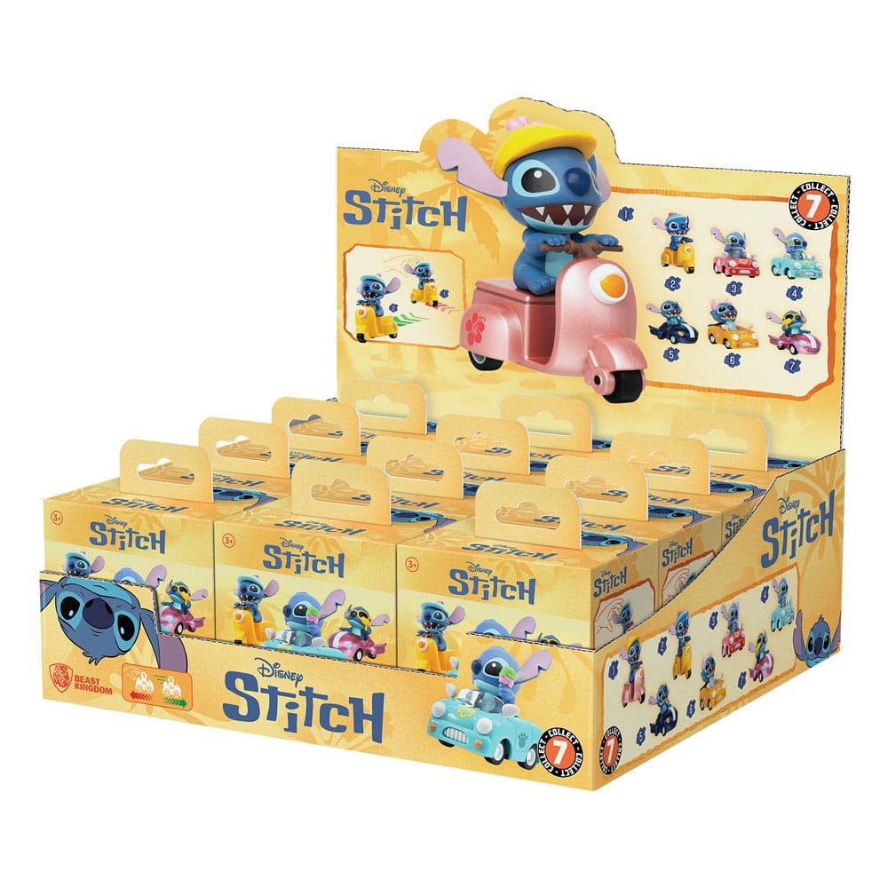 Lilo & Stitch Zoom Hero Rückzug-Fahrzeuge mit Figuren Stitch (Blind Box Ver.) Display (12) - Smalltinytoystore