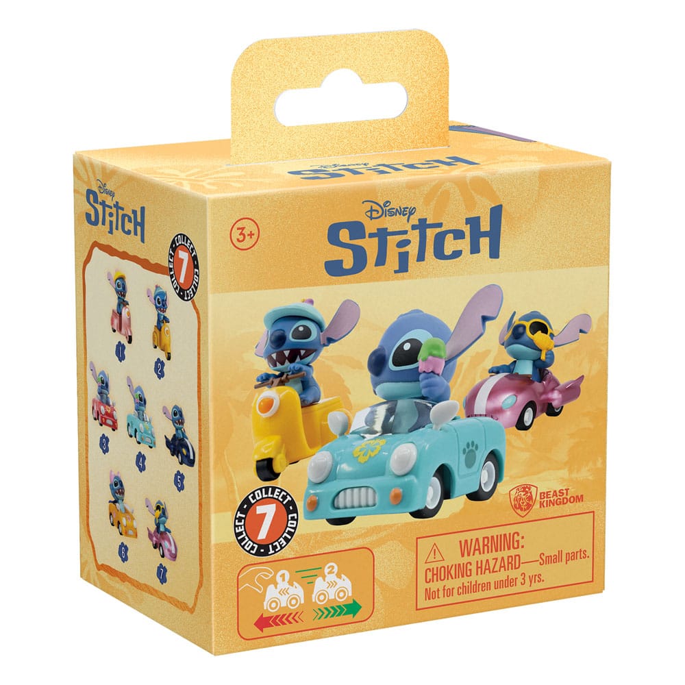 Lilo & Stitch Zoom Hero Rückzug-Fahrzeuge mit Figuren Stitch (Blind Box Ver.) Display (12) - Smalltinytoystore