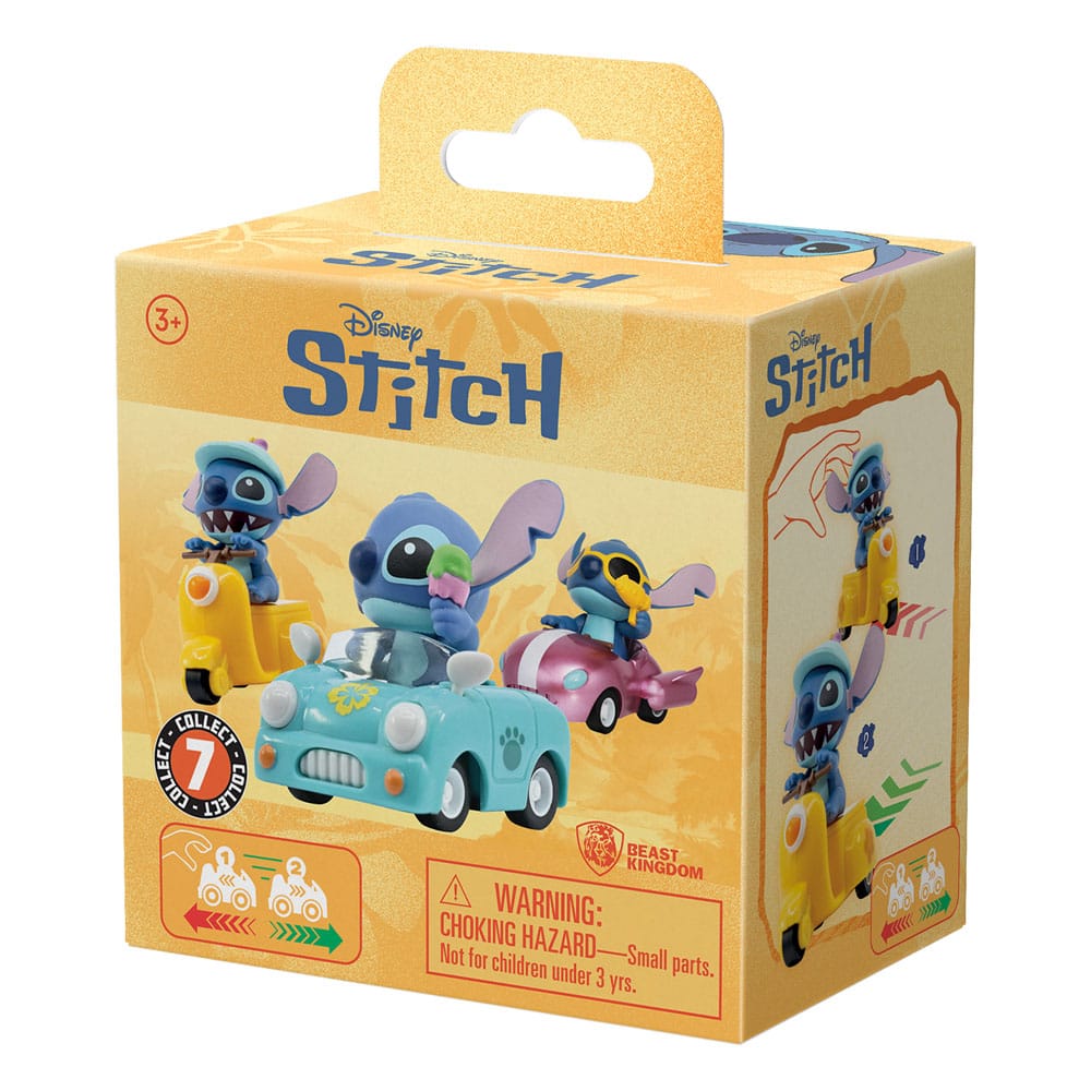 Lilo & Stitch Zoom Hero Rückzug-Fahrzeuge mit Figuren Stitch (Blind Box Ver.) Display (12) - Smalltinytoystore