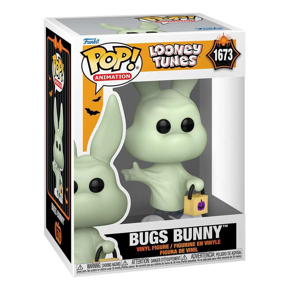 Looney Tunes POP! Television Vinyl Figur Halloween Bugs Bunny(Ghost) 9 cm - Smalltinytoystore