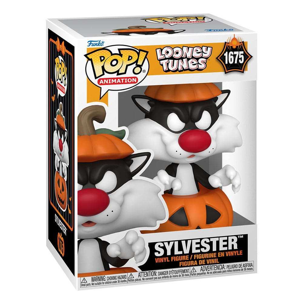 Looney Tunes POP! Television Vinyl Figur Halloween Sylvester w/Pumpkin 9 cm - Smalltinytoystore