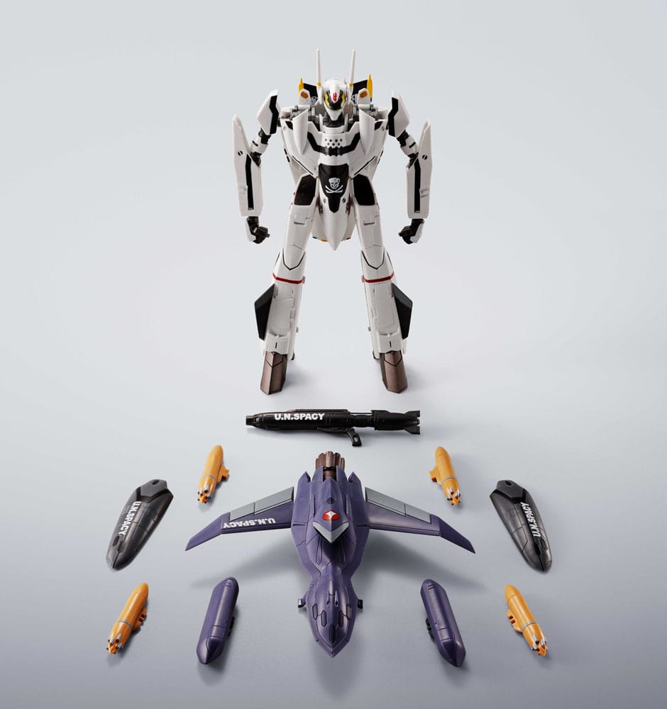 Macross Hi-Metal R Actionfigur VF-0S Phoenix (Roy Focker Use) & QF-2200D-B Ghost Set 14 cm - Smalltinytoystore