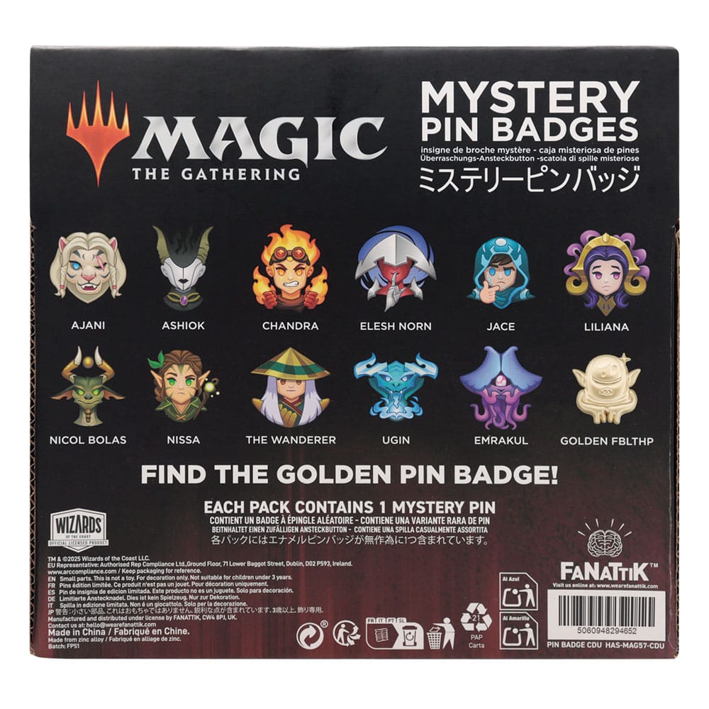 Magic: The Gathering Ansteck-Pins Mystery Pin Badge Display (12) - Smalltinytoystore
