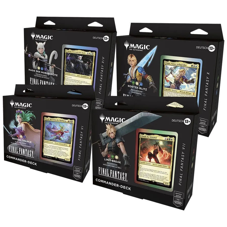 Magic the Gathering Final Fantasy Commander-Decks Display (4) deutsch - Smalltinytoystore