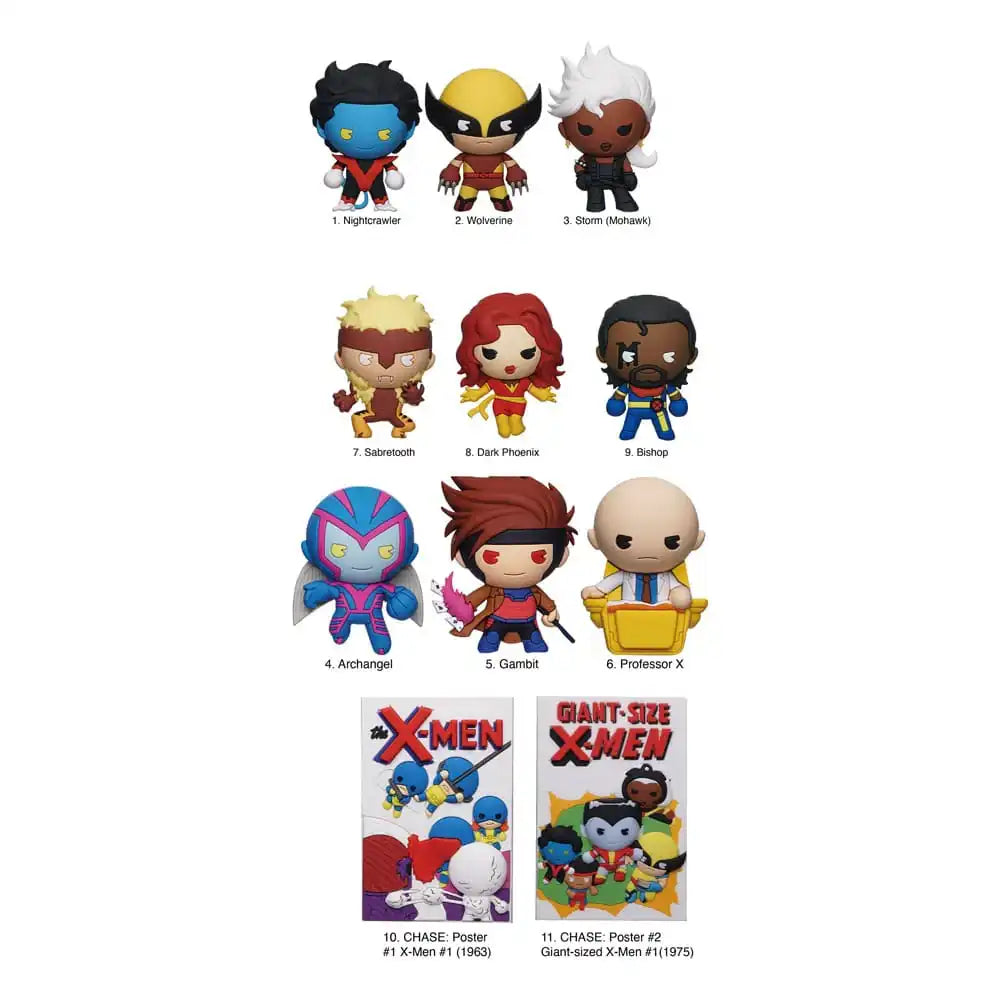Marvel 3D PVC-Taschenanhänger X-men Classic Series 2 Display (24) - Smalltinytoystore
