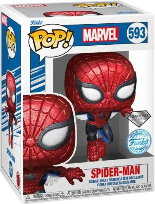 Marvel 80th Anniversary POP! Vinyl Figur Spider-Man(DGLT) 9 cm - Smalltinytoystore