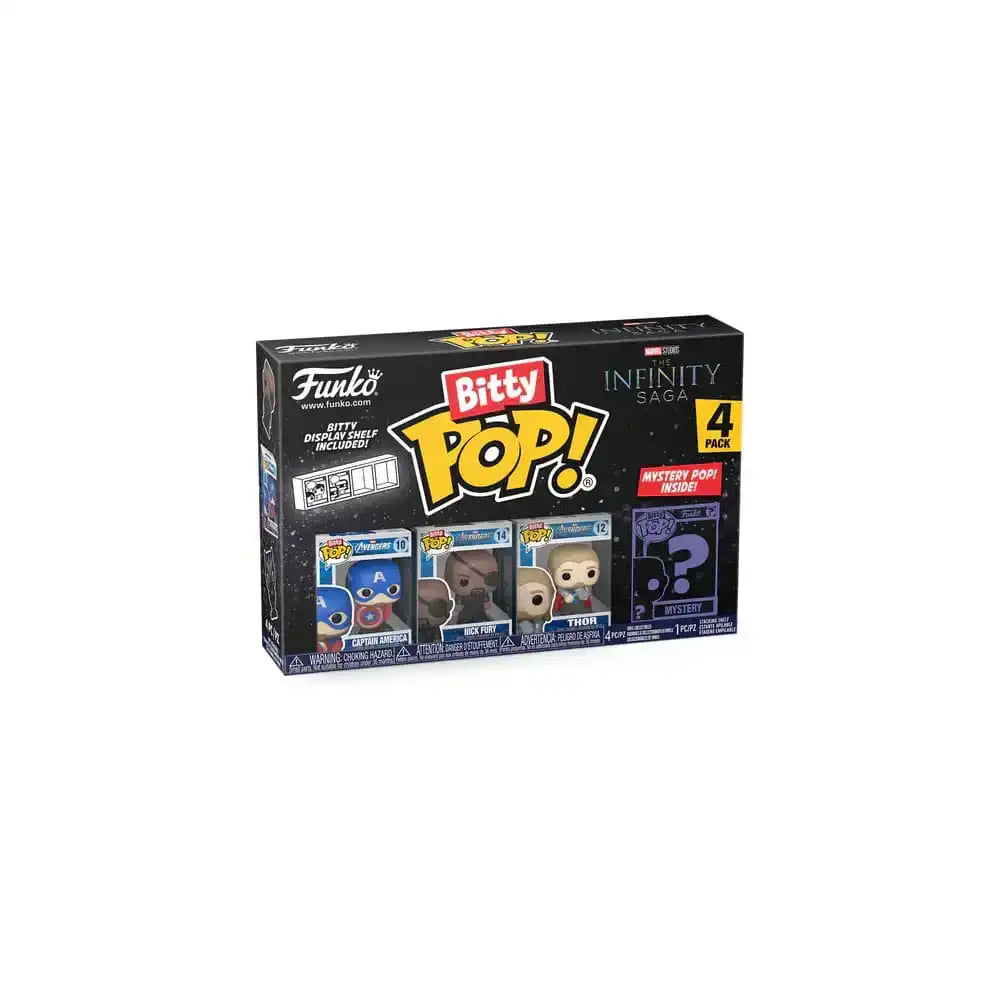 Marvel Bitty POP! Vinyl Figuren 4er-Pack Captain America 2,5 cm - Smalltinytoystore
