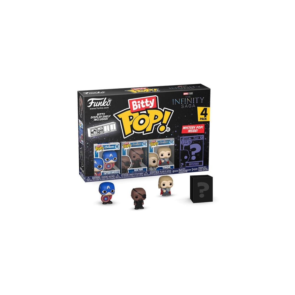 Marvel Bitty POP! Vinyl Figuren 4er-Pack Captain America 2,5 cm - Smalltinytoystore
