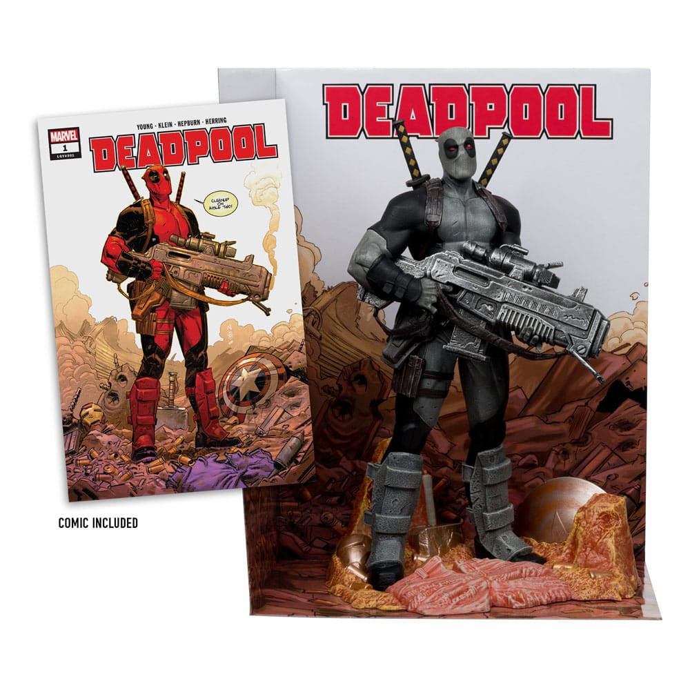 Marvel Collection PVC Statue 1/6 Deadpool (Deadpool #1)(Grey Suit Chase) 27 cm - Smalltinytoystore