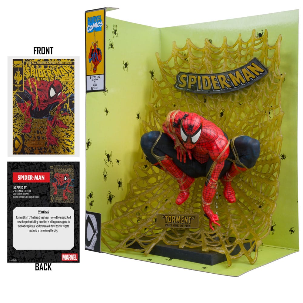 Marvel Collection PVC Statue 1/6 Spider-Man (Spider-Man # 1) (Gold Edition) (Gold Label) 15 cm - Smalltinytoystore
