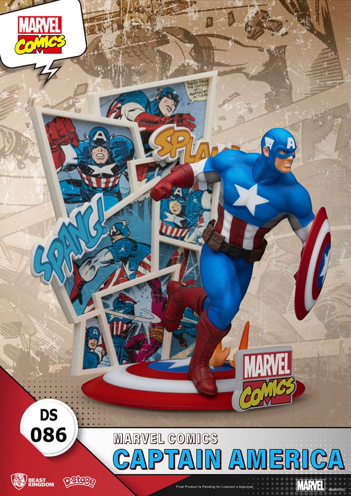 Marvel Comics D-Stage PVC Diorama Captain America 16 cm - Smalltinytoystore